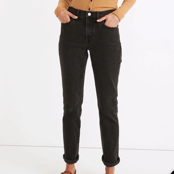 Madewell The Slim Boyjean Black Lunar Wash Jeans Size 28 - Picture 2 of 11